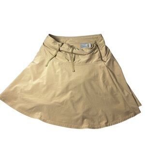 Athleta Polyester/Spandex Lightweight Tan Skirt Size4T Built in Shorts